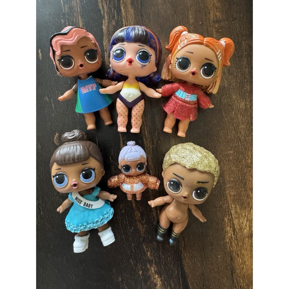 6 LOL Surprise Dolls Winter Disco|Miss Baby|Glamper|King Bee|Pop ❤️ and‎ more